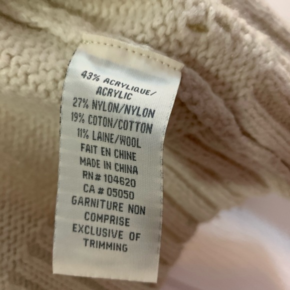 Jacob Connexion Cream Wool Pompom Zipper Cardigan - Picture 7 of 8